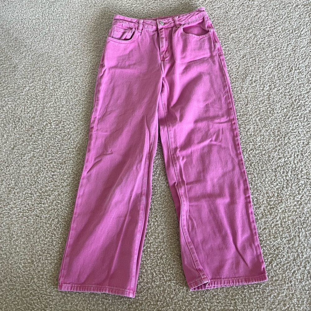 Pink Wide Leg Shein Size 29 Jeans